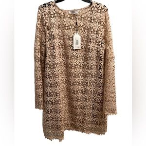 English factory pink floral crochet dress-NWT-size XL